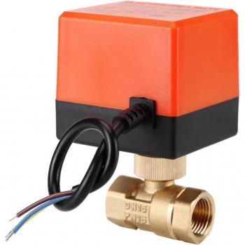 220V Motorized Brass Ball Valve 2 Way 3-Wire DN15 DN25 1.6Mpa
