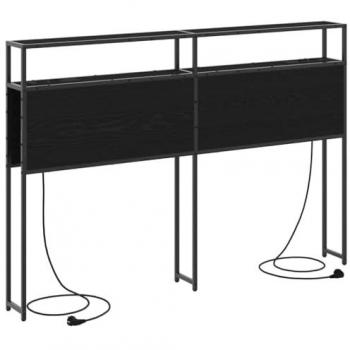 VidaXL Schlafzimmerschrankkopf – 150 cm, Eichen‑Design, Schwarz, aus Holzwerkstoff