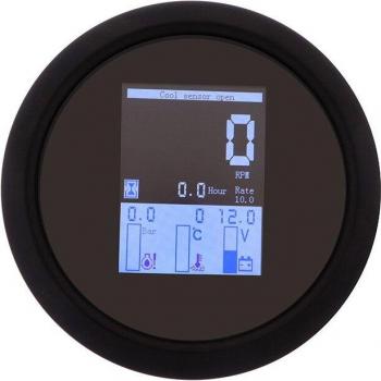Tacómetro Digital para Coche con Funciones de Voltímetro y Alarma de Temperatura