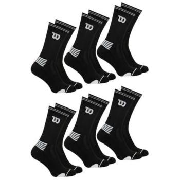 Lot Premium 6x Chaussettes Mi-Haute Noir pour Hommes – Wilson