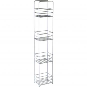 Dara 4 Tier Bathroom Storage Caddy in Elegant White Finish
