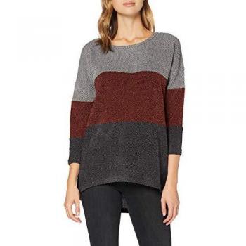 Damen JRS Top Onlalba 4/5 in Apple Butter & Light Grey Melange (XL)