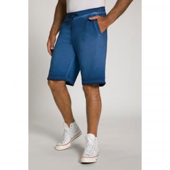 Blue Plus Size Cool Dyed Jogging Shorts for Men, XL, Cotton/Polyester