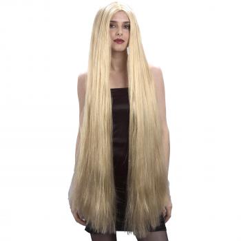 KARNEVAL-MEGASTORE: Langhaarige blonde Perücke für Frauen