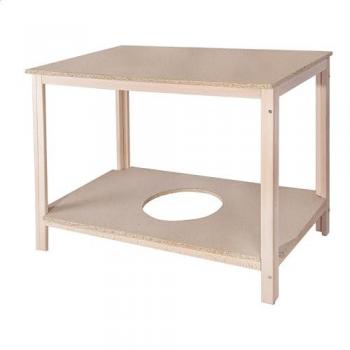 Mesa Extensible de Madera de Haya Sin Barnizar 110x65x75 Cm