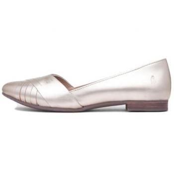 Women's Gold Leather Marly Ballerina Flat by Hush Puppies