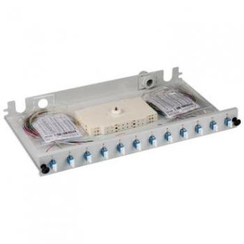 Modulo 19 Ottico Integrato con 12 Buse e 24 Pigtail LC Duplex Monomodale OS2