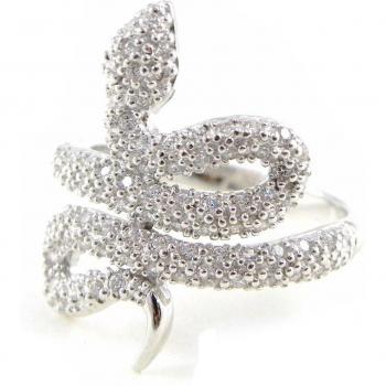 White 'Enchantment' Silver Ring 52