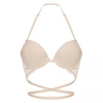 Soutien-gorge léger, nuance pêche et transparence