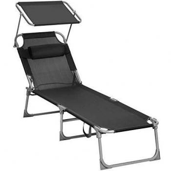 Sedia a Sdraio Prendisole SONGMICS 193x53x29 cm Max Portata 150 kg