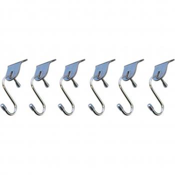 6pcs Easy Sliding S Hooks for Outdoor Use