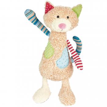 Sigikid, Mädchen und Jungen, Stofftier Katze Sweety, Beige/Bunt, 38370