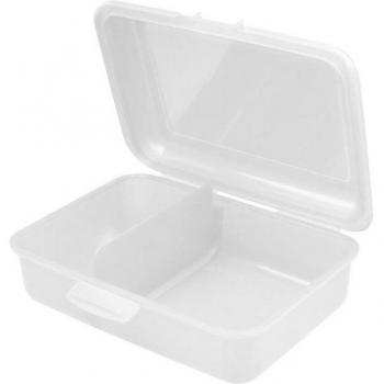 School‑Box Lunchbox 850 ml – klare Milchverpackung mit Trennschale