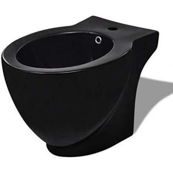 Bidè da Bagno Rotondo in Ceramica Nera