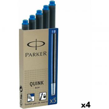 Ricariche inchiostro Parker Quink Ink 5 pezzi blu 0,7 mm