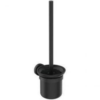 Iom Brosses à toilettes murales, support en verre noir satiné – modèle A7927XG