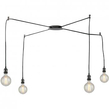 Fan Europe GROOVE 4-Light Pendant Light with Copper Socket