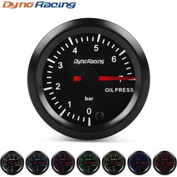 Dynoracing Manómetro de Aceite 2 52mm LED, 7 Colores, 0-7 BAR