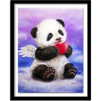 DIY Panda-Engel mit Strass