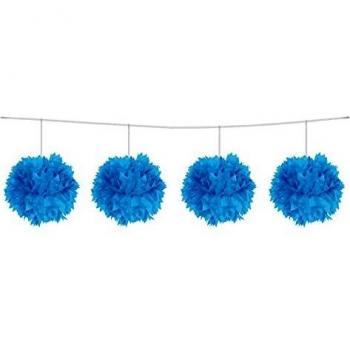 Oktoberfest Pompom-Girlande blau 3m