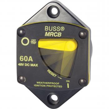 Blue Sea Systems 187-Series Thermal Circuit Breaker, 60 Ampere, Panel Mount