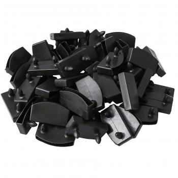 Capsules d’arrêt de tube latte, 50 pièces, 55 mm, finition noire