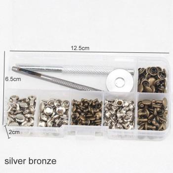 Double Sided Belts Rivets Tubular DIY Crafts Repair Kit 120 Set