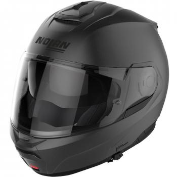 Casco modulare Nolan N100-6 Classic N-Com 002 grigio vulcan opaco taglia S
