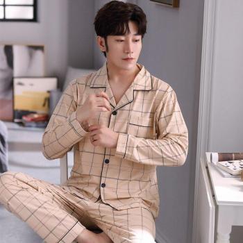 XIZOU Full Cotton Lounge Pajamas for Men