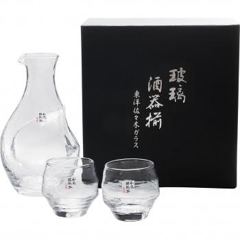 Clear Glass Sake Collection – 3 Pieces