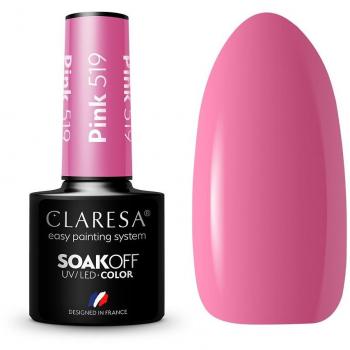 Claresa Soak Off UV/LED Hybrid Nail Polish Pink 519