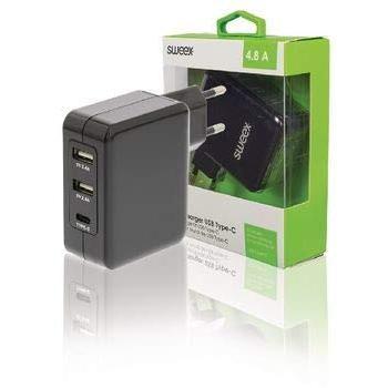 Sweex CH-016BL chargeur 5 V 4,8 A pour téléphone portable