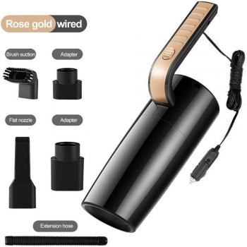 Kompakter Auto Staubsauger 120W 12V 4500Pa Geräuscharm Handheld Nass-Trocken Staubsauger