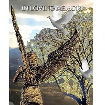 Angel White Doves New Zealand  stunning landscape  Remberance  Funeral  Blank page guest book
