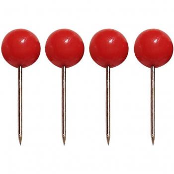 500Pcs Red Round Push Pins with Stainless Point for Crafting
