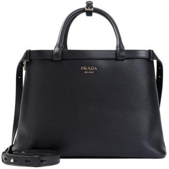 Women's Prada Buckle Leather Bag in Black 1BA417VOOO2CYS