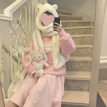 Cute Bear Ears Winter Bib