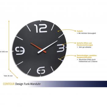 TFA Dostmann Orologio da parete 60.3536.10 Antracite