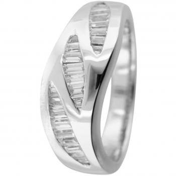 Trendore Elegance: Silberring für Damen mit Zirkonia, 80524, Größe 55