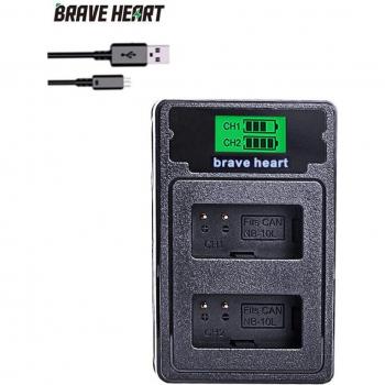 NB10L Dual Charger and Battery Kit for Canon G Series