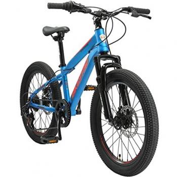 VTT 20 Enfant 7 Vitesses Shimano Frein à Disque Hardtail Bleu