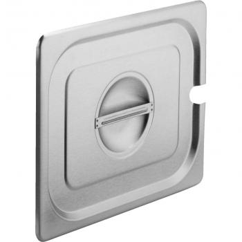 Coperchio in acciaio inox Gastronorm 1/2 con inserto per cucchiaio