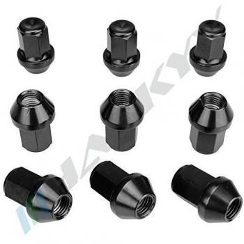 M12x1 Tuerca Negra con Cono 60° (Aluminio/Acero)