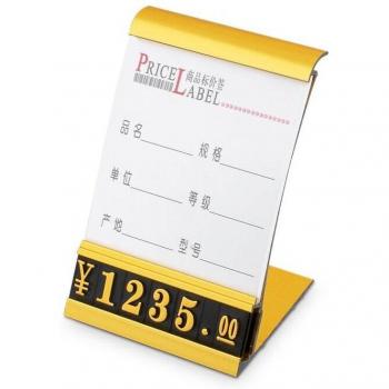 Soporte de señal de precio con etiquetas numeradas