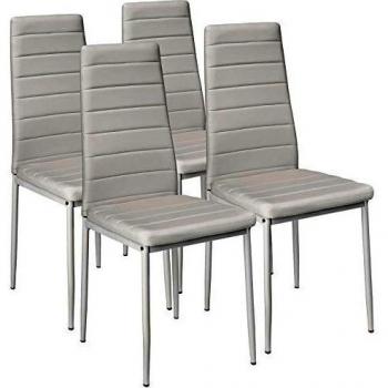 Sedie da Sala 4x Tectake 401845 – Bianco, 41x45x98,5cm