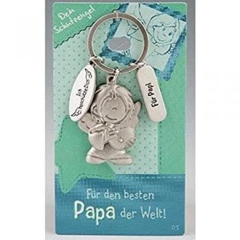 Depesche 7518-005 Schutzengel Schlüssel-Anhänger aus Metall, Glücksbringer mit Engel, Schlüsselring und liebevoller Botschaft, zum Verschenken an Familienmitglieder, Freunde und Bekannte