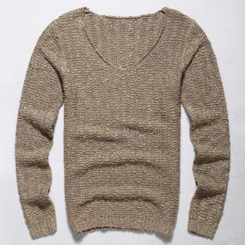 Men's Autumn Winter Khaki Sweater J603