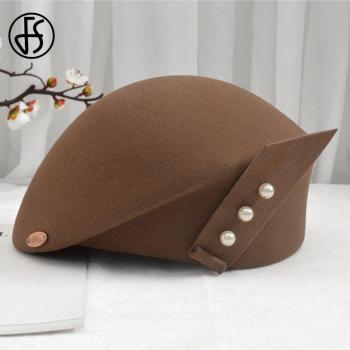 Chapeau de Mariage Féminin en Laine