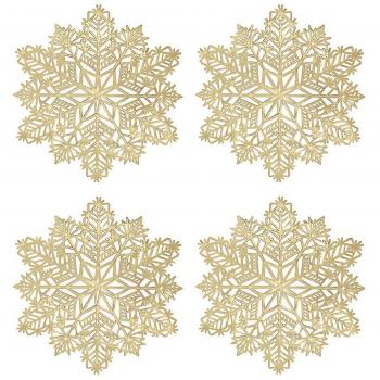 Mantel Festivo de Nieve y Oro