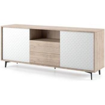 Madia 184 cm Rovere Bianco Opaco ABITARE Carrara
